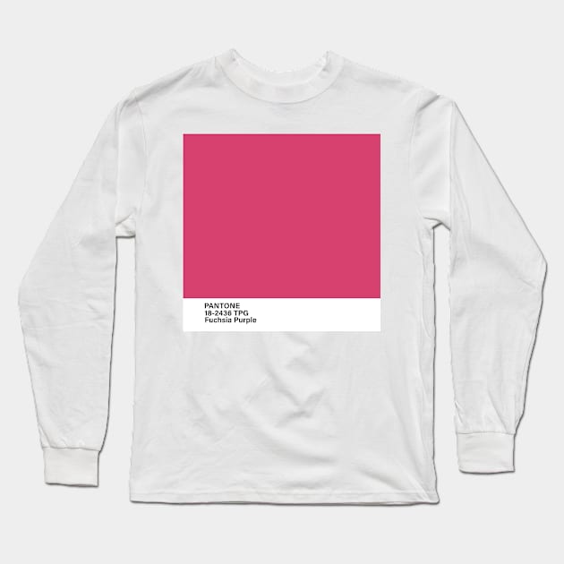 pantone 18-2436 TPG Fuchsia Purple Long Sleeve T-Shirt by princessmi-com